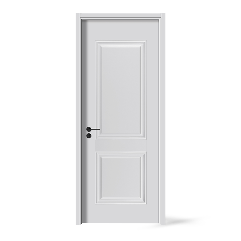 Bord Teak Péinteáilte PVC Bán Doras Adhmaid Soladach